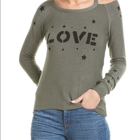 Chaser Love Stars Vented Raglan Top - Picture 1 of 8